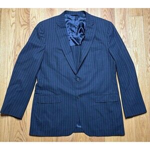 Brooks Brothers 44L Madison Fit Blazer Mens Navy Brookscool Reda Wool Pinstripe